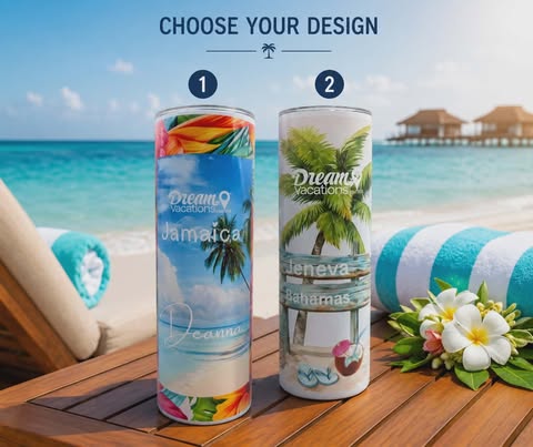 Personalized Resort Vacation Tumblers – The Perfect Client Gift or Travel Gift