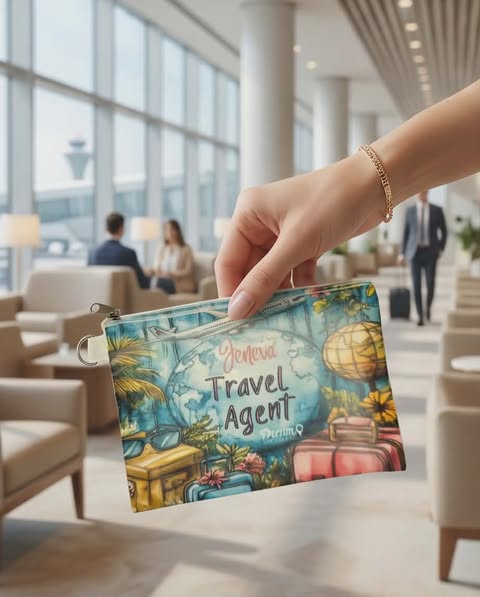 Zippered Cosmetic/Travel Bag- Cruise