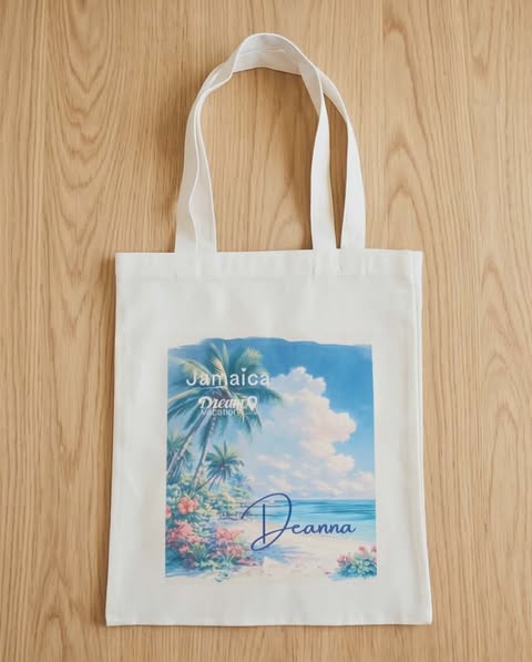 Tote Bag Vacation with Name